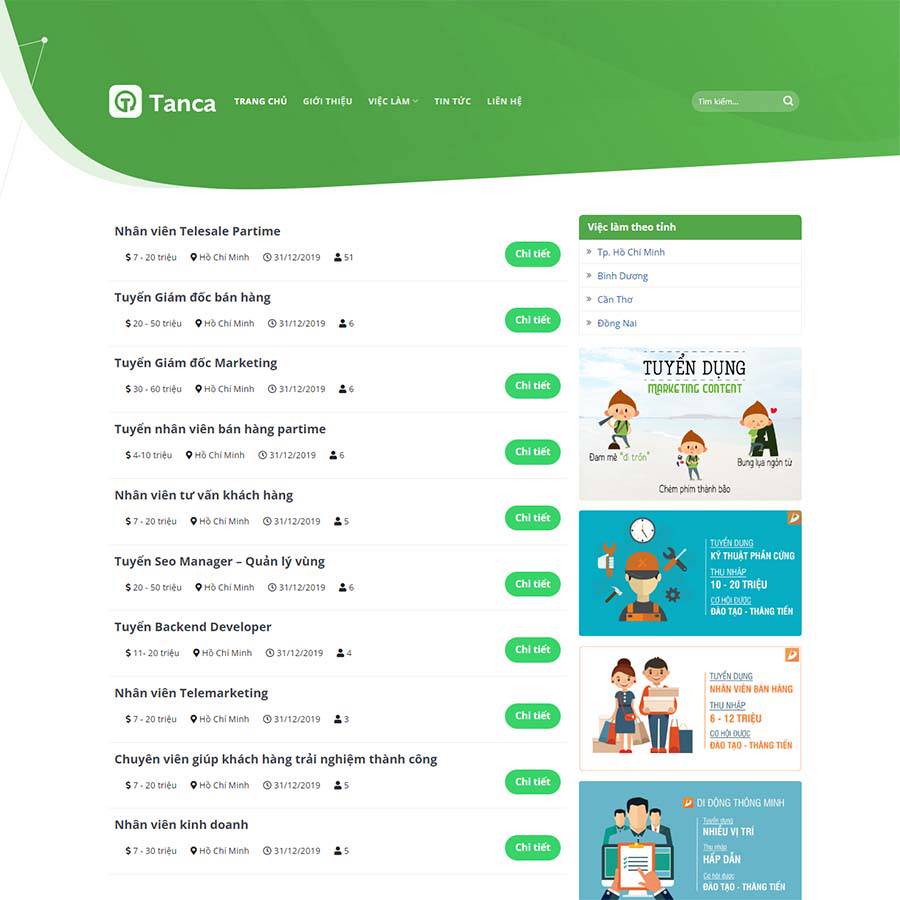 thiết kế web biên hoà